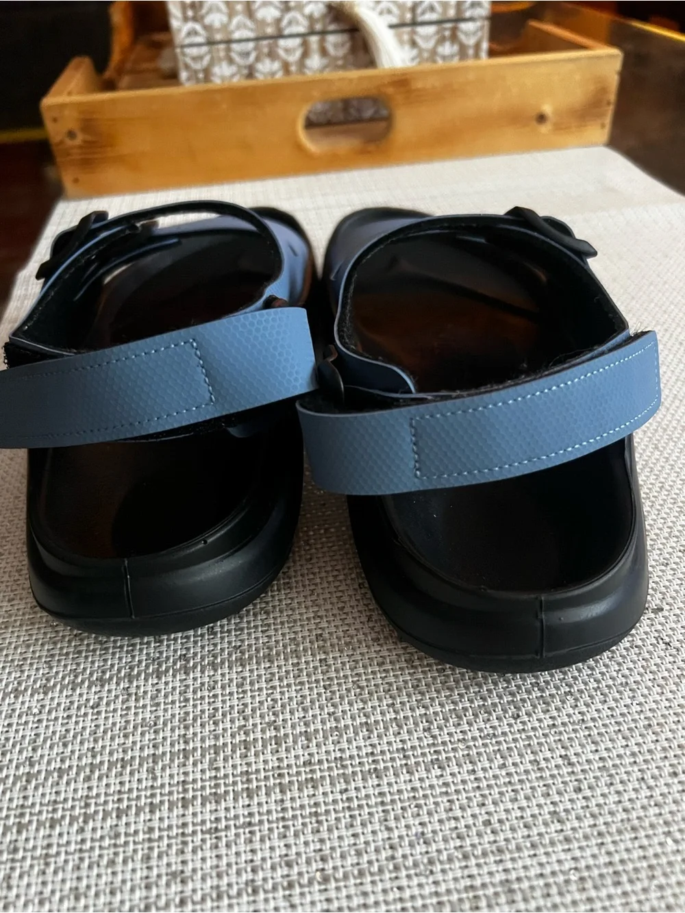 Birkenstock Mogami Women's Terra Birko-Flor Sandals in Blue and Black
